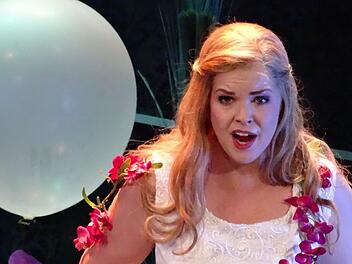 In der Titelpartie von "Rusalka" gab es ein Wiederhören mit der Sopranistin Betsy Horne am Landestheater.Foto: Jochen Berger