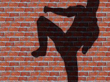 Eine Beamtin wurde hart gegen den Kopf getreten.