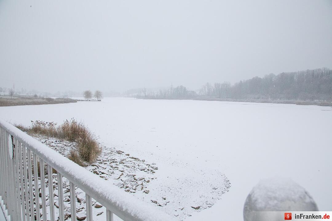 Erster Schneefall im Coburger Land