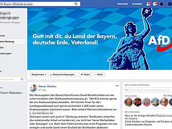 Screenshot    von der internen  AfD-Gruppe