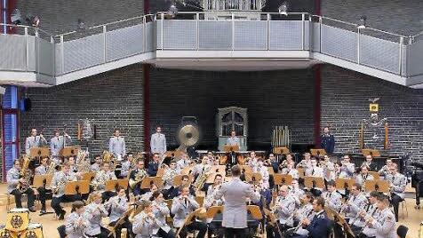 Das Ausbildungsmusikkorps der Bundeswehr spielt im März in Münnerstadt in der Mehrzweckhalle. Foto: Bundeswehr