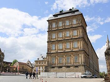 Im 600-Millionen-Euro-Förderpaket für Nordbayern sind Sanierungen eingerechnet, z.B. die Instandsetzung der Neuen Residenz in Bamberg (hier ein Blick auf den sog. Vierzehnheiligen-Pavillon). Foto: Barbara Herbst