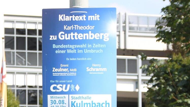 Das Plakat zur CSU-Veranstaltung  Foto: Andreas Schmitt