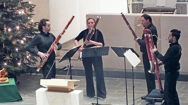 Beim vergangenen Silvesterkonzert begeisterte das Augsburger Fagott-Quartett.  Archivbild: Manfred Welker