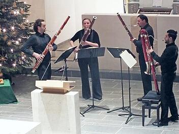 Beim vergangenen Silvesterkonzert begeisterte das Augsburger Fagott-Quartett.  Archivbild: Manfred Welker