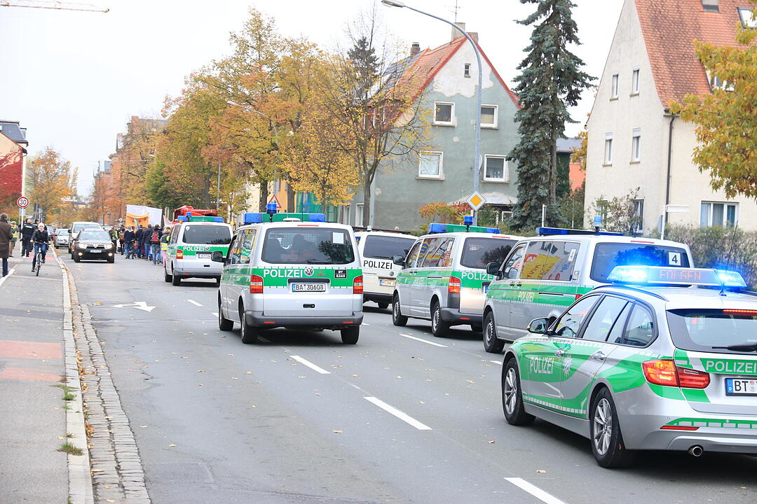 Linke Demo gegen Balkanzentrum Bamberg