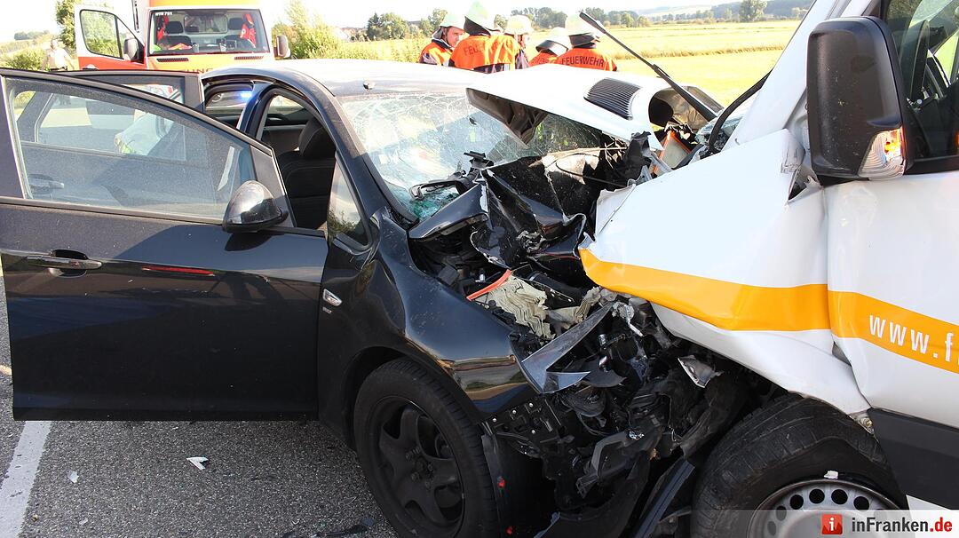 Unfall bei Wassertrüdingen im Landkreis Ansbach