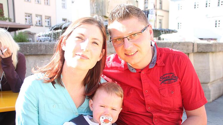 Familienausflug: Jennifer, Sophie und Markus Baar aus Bayreuth  Foto: Andreas Schmitt