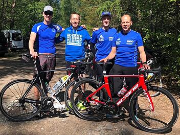 Die Landesliga-Triathleten des ASC Kronach-Frankenwald: (von links) Silvester Kohlmann, Matthias Schmidt, Sven Unterer und Martin D&uuml;mlein  Foto: Thomas Geiger