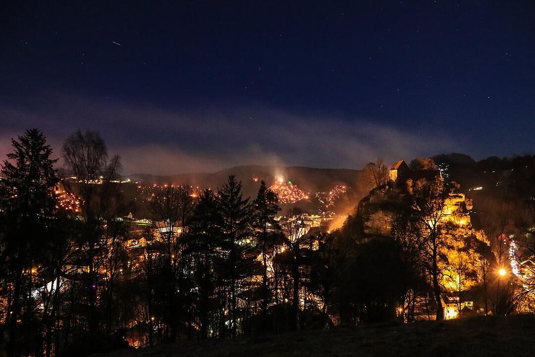 Feuerspektakel in der Fränkischen Schweiz