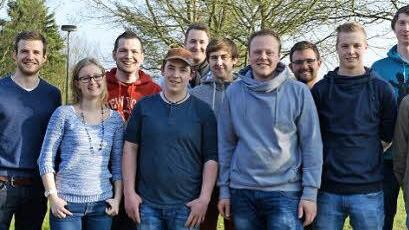 Der neue Vorstand des Jugendvereins Bad Bocklet (von links): Alexander Schäfer, Stefanie Tapprogge, Raphael Langer, Matthias Grom, Tobias Böhm, Marcel Dünisch, Florian Grom, Benedikt Kunzmann, Jan Blasek, Kilian Bauer und Noël Samko. Foto: Björn Hein