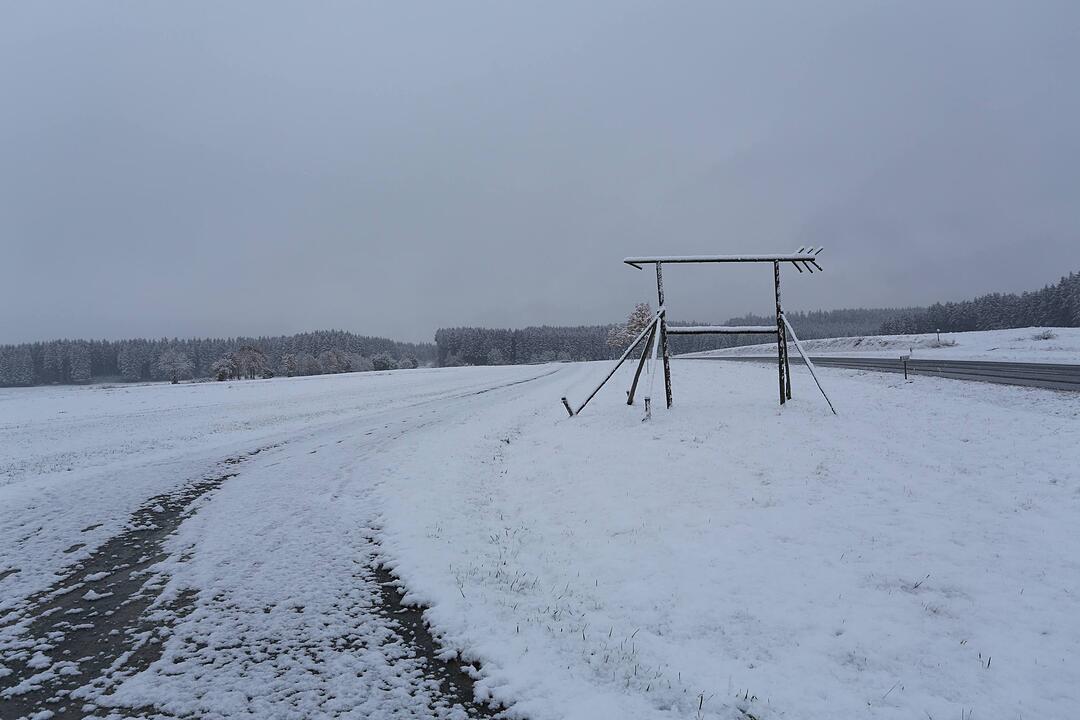 Erster Schneefall in Oberfranken