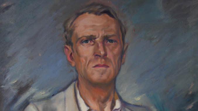 Der Künstler und Kunstpädagoge Professor Eduard Schneider (1897 - 1975) in einem Selbstbildnis, das er 1951 angefertigt hatte. Die Ähnlichkeit mit der Realität soll erstaunlich gut getroffen worden sein. Foto: Siegfried Sesselmann