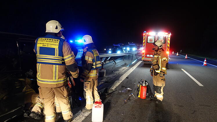 Massencrash auf A70 bei Ha&szlig;furt