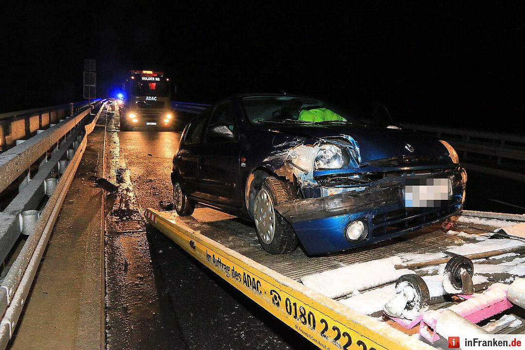 Glatteis auf der A73