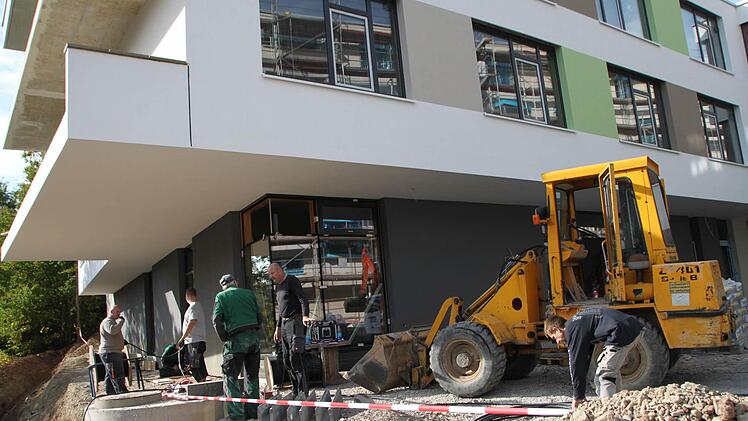 Impressionen von der Baustelle: In Bad Brückenau entsteht eine Außenstelle der Behindertenhilfe Maria Bildhausen (Münnerstadt). Foto: Ulrike Müller