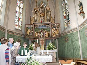 Mit ihren 110 Jahren ist die Kirche erheblich jünger als das Dorf Breitenbach, doch auch dieses Jubiläum wurde gefeiert. Fotos: Gabriele Sell