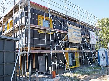 Baustelle für die neue Kinderkrippe an der Kita St. Christophorus: Aktuell findet dort der Innenausbau statt. Foto: Johannes Michel