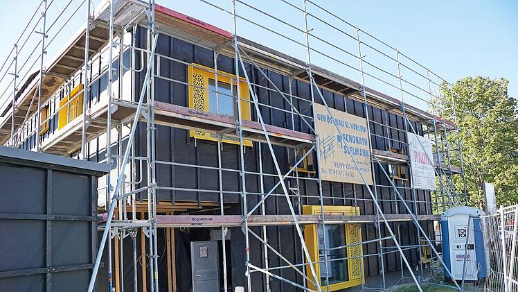 Baustelle für die neue Kinderkrippe an der Kita St. Christophorus: Aktuell findet dort der Innenausbau statt. Foto: Johannes Michel