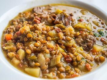 Ein Klassiker: Die gute alte Linsensuppe.