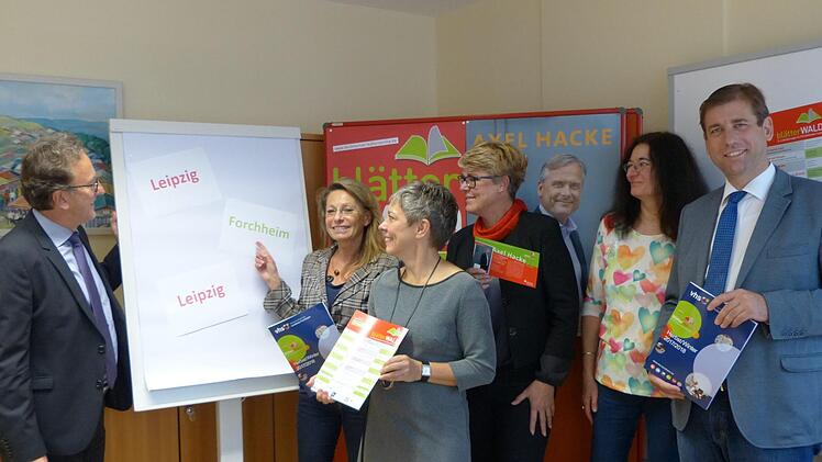 Bei der Vorstellung des "Blätterwald"-Programms setzte Silvia Bessler auf ein Rätsel.