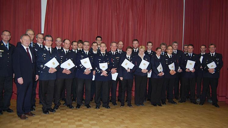 Geehrte aus dem Inspektiobnsbereich Bad Kissingen. Foto: Günther Straub