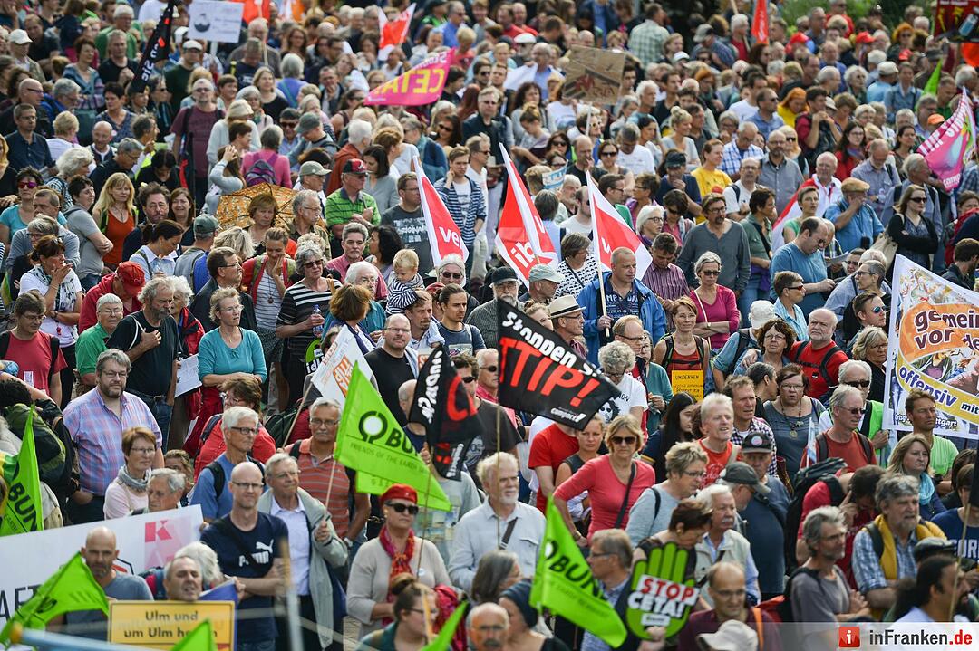 Demonstration gegen die Handelsabkommen