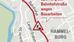 Seit Juli 2021 wird in der Bahnhofstraße gebaut, bald soll sie wieder geöffnet werden.