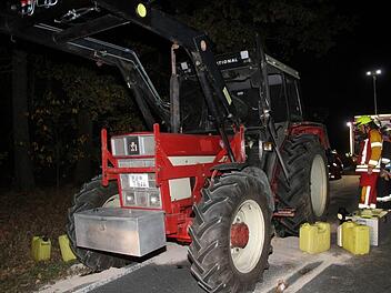 Unfall mit Traktor in Kulmbach. Foto: Sonny Adam