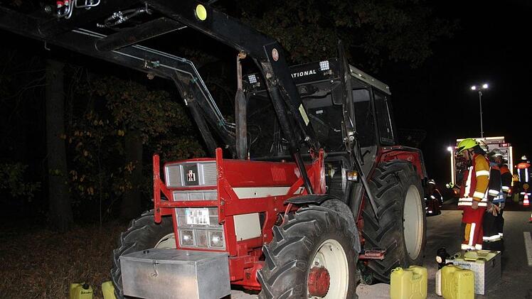 Unfall mit Traktor in Kulmbach. Foto: Sonny Adam