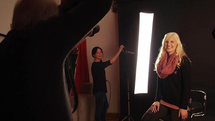 Fotoshooting mit Kronachs neuem Christkind. Foto: Marco Meißner