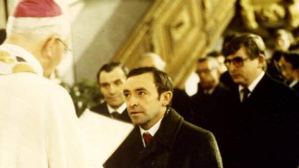 Beim Bischof mit Alfons Kirchner.
