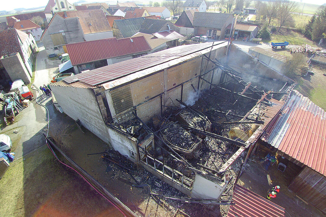 Scheunenbrand in Iphofen