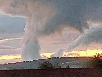 Beeindruckend, aber kein Tornado war das Wolkenphänomen, das Hermann Förg aus Einraffshof fotografierte.