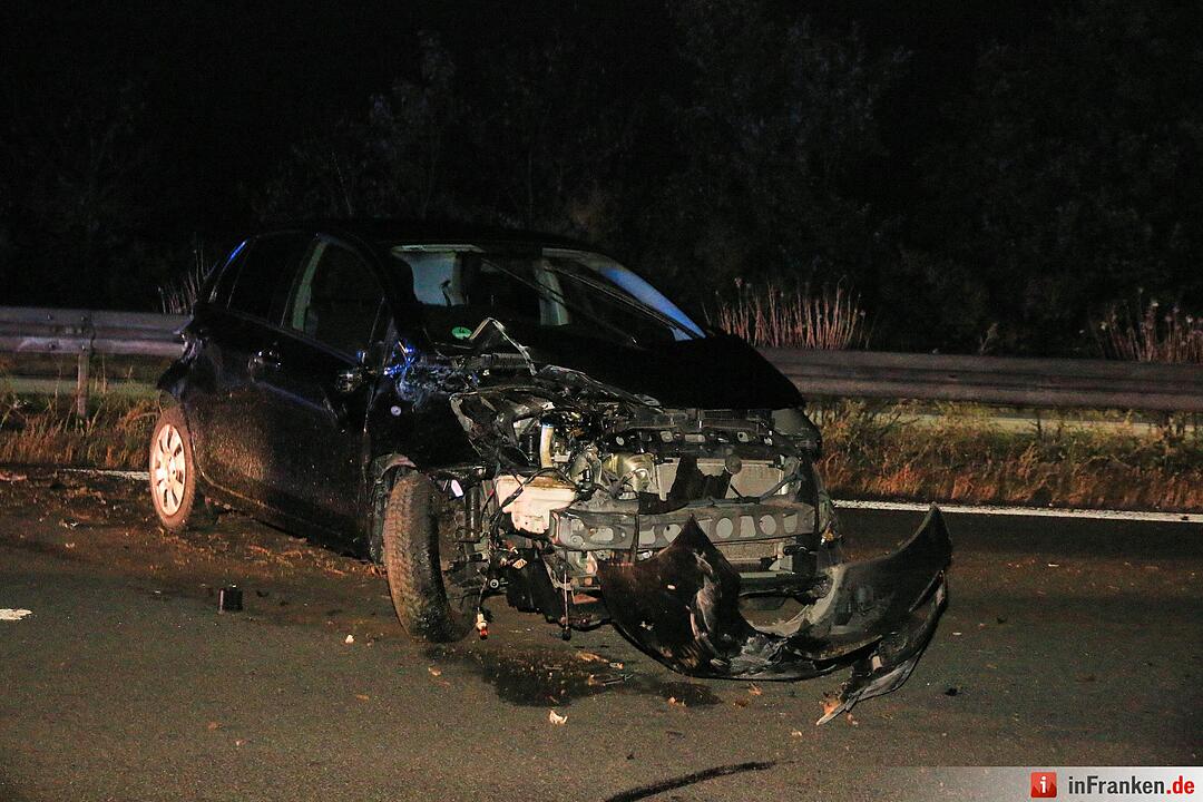 Karambolage auf der A70 bei Oberhaid