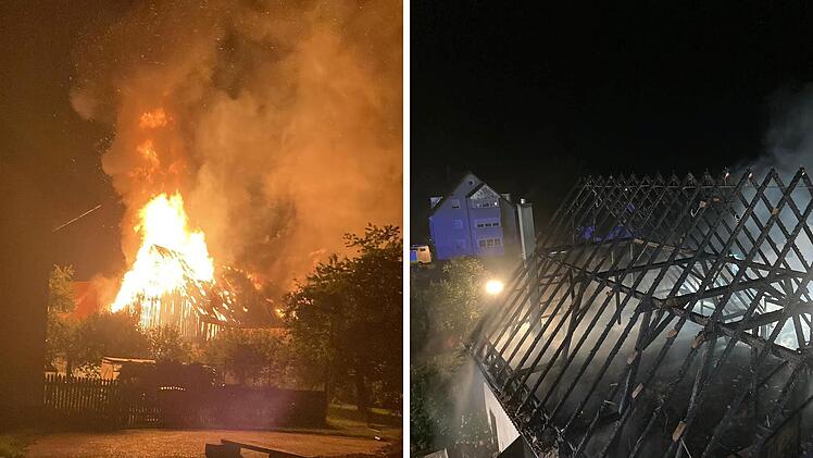 Schwarzenbruck: Großer Feuerwehreinsatz in Lindelburg - Feuer-Inferno im Nürnberger Land