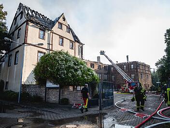 Brand im Schloss Wallhausen