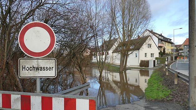 In Franken gibt es die ersten Meldungen über Hochwasser. Vielerorts gilt bereits Meldstufe 3 von 4. Foto: Oßwald/News5