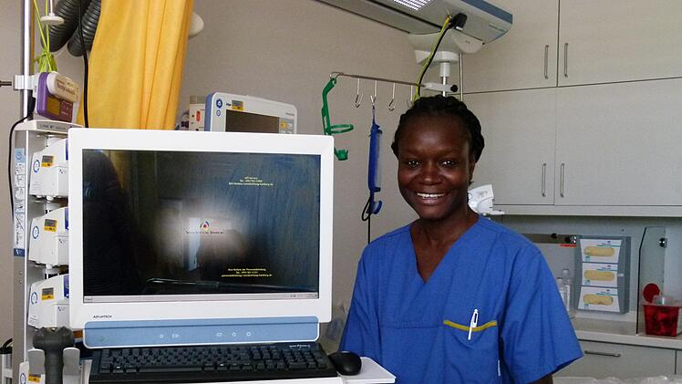 Jeanine Diouf auf Station Foto: Marion Krüger-Hundrup