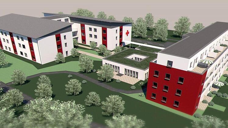 Das BRK-Pflegezentrum im Modell Grafik: SH GmbH & Co. Projektentwicklungs KG
