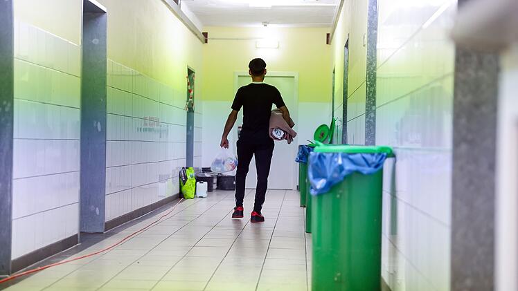 Fl&uuml;chtlingsaufnahme in Zirndorf