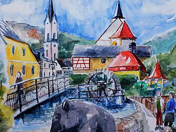 Christel Gollner schuf das Werbeplakat für die Malertage 2019 in Ebermannstadt. Repro: Fränkischer Tag