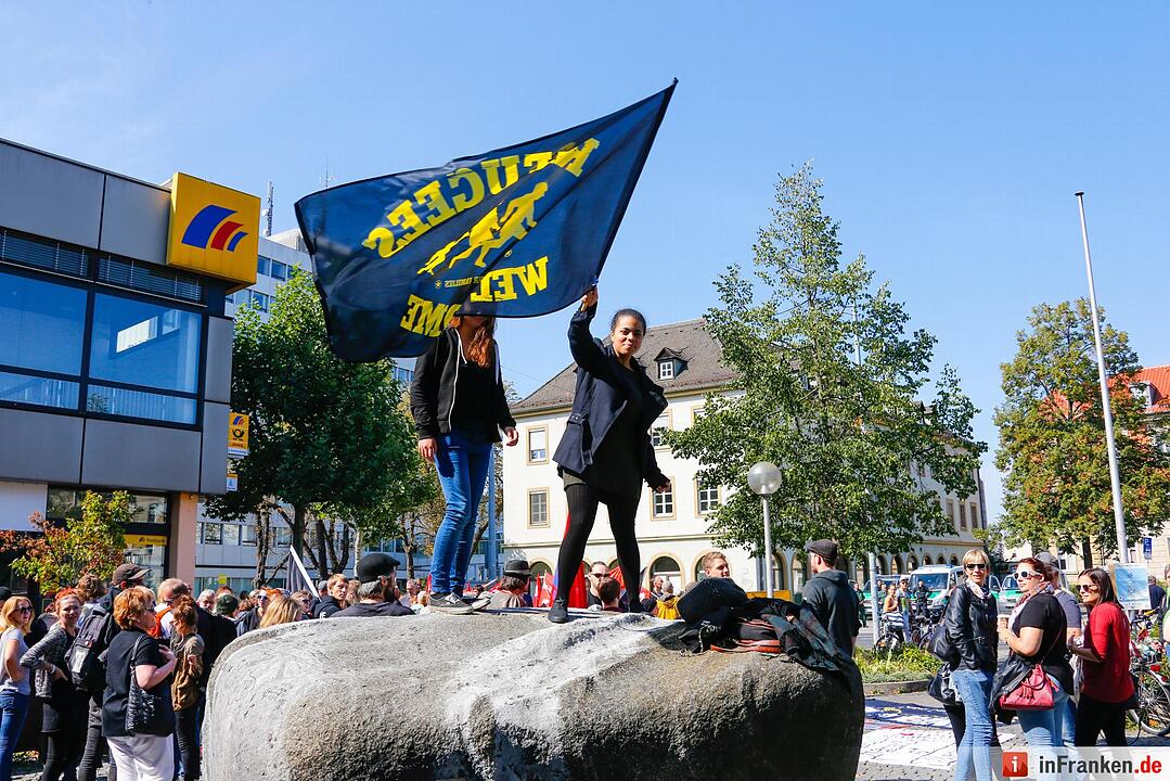 Demonstration vom Bündnis gegen Rechtsextremismus und Rassismus in Bamberg