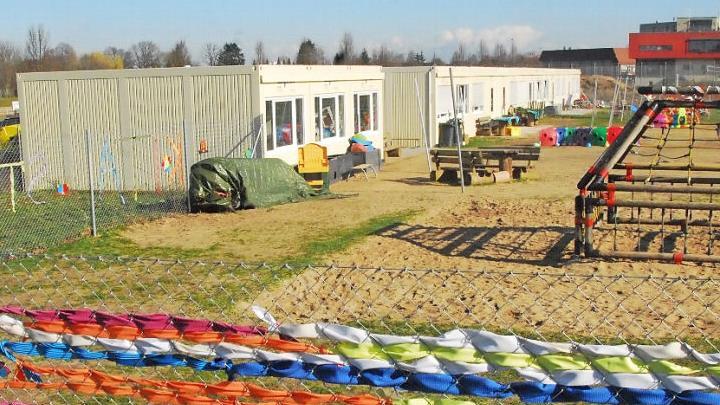Erfahrung mit Containern: Auch an der Beethovenstraße schuf man schon ein Provisorium.
