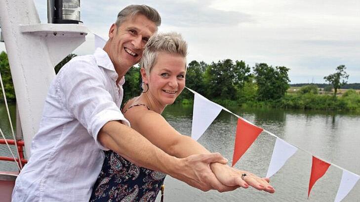 Uta Deiters und Harry Steinmetz fühlten sich sichtlich wohl bei der Rockparty auf dem Schiff MS Franconia.