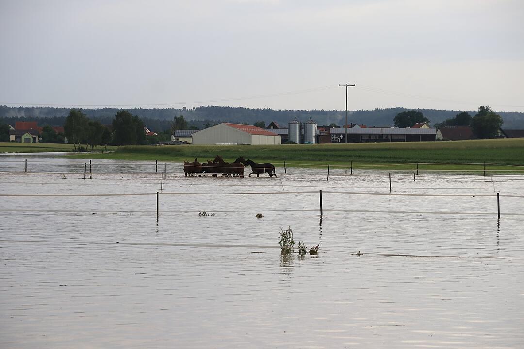 Gewitter: Wassermassen überfluten Landkreis Ansbach