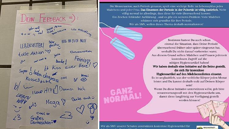 Fürth: Helene-Lange-Gymnasiasten statten Schultoiletten mit Tampons und Binden aus