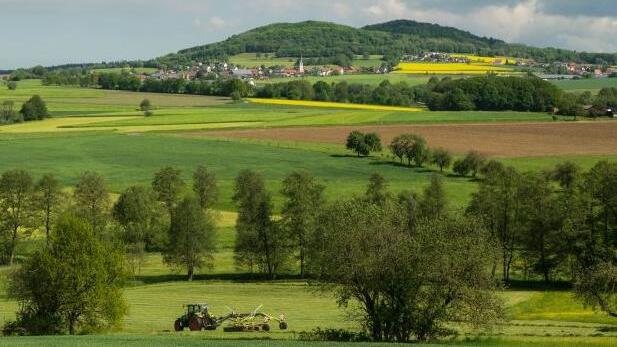 Ein Bauer wendet das Gras, damit es besser trocknet. Inzwischen ist klar: Die Landwirtschaft ist nicht von einem Nationalpark betroffen. Foto: Jürgen Hüfner