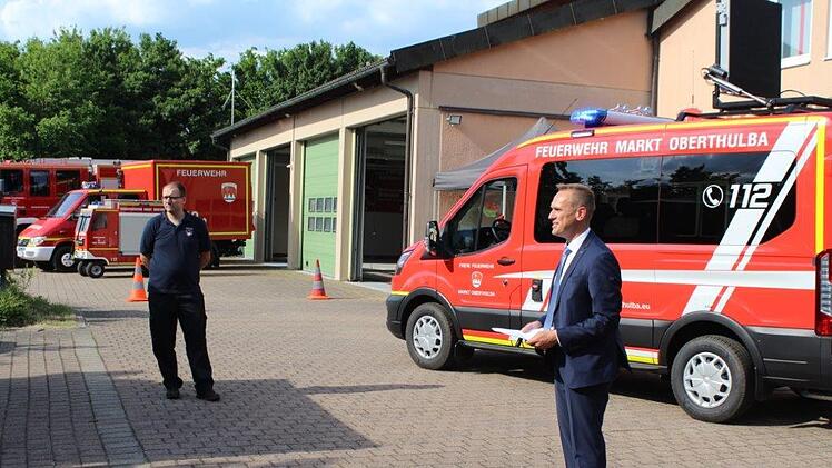 B&uuml;rgermeister Mario G&ouml;tz hielt eine kurze Ansprache.