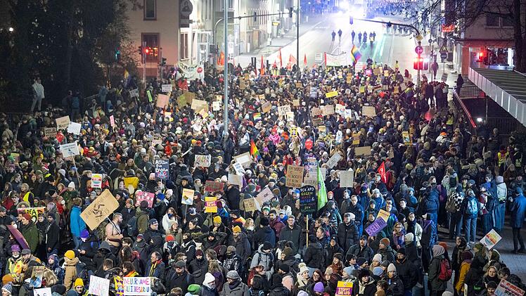Proteste gegen AfD in Gießen